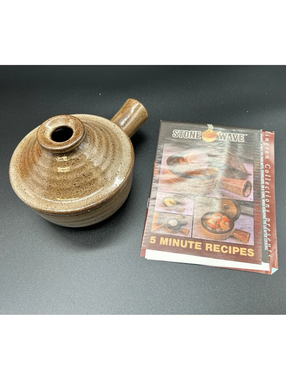 Stone Wave Microwave Cooker Seen On TV Ceramic Pot & Recipe Book NEW
